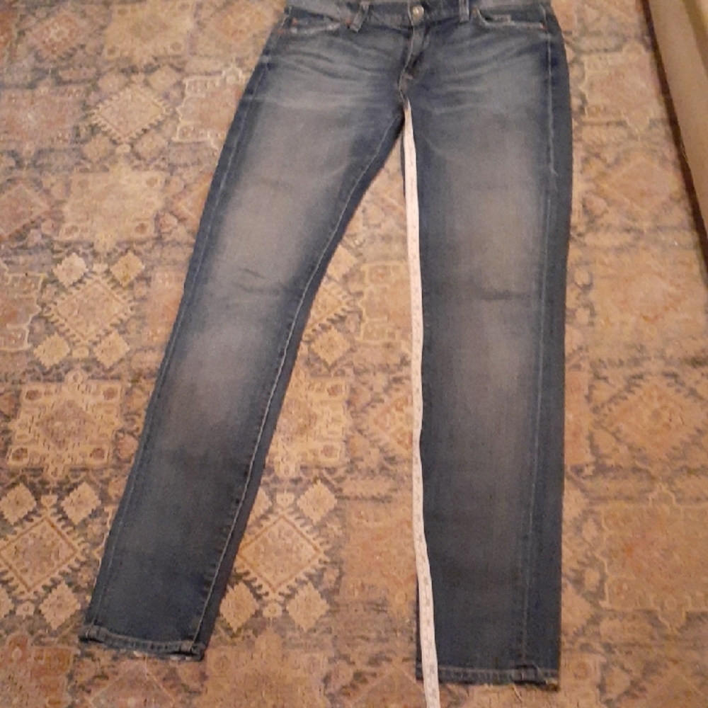 7 For All Mankind Women's Straight Leg Jeans in Blue Ladies 27